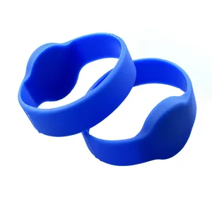 RFID 125khz Proximidade EM ID Silicone Wristband 13.56Mhz M1 Tipo Chip Swatch Cor Pode Personalizado