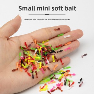 เหยื่อตกปลาแบบนิ่มสแตนเลสทรงหางฉลามขนาดเล็ก แพ็ค 20 ชิ้น สีดำ แบบเลียนแบบธรรมชาติ ไม่มีตะขอ - Product Image 3