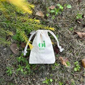 Personalized Soft <b>Fabric</b> Calico Dust Pouch 100% Organic Small Dust <b>Bags</b> with Double String - Product Image 4