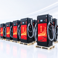 Chargeur rapide DC commercial pour véhicules électriques, compatible avec la mise à niveau à distance OTA, 120-240 kW, CCS2, CCS1, GB/T, avec grand écran publicitaire