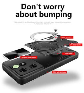 Funda Protectora para Tecno Spark 10 / <span class=keywords><strong>Go</strong></span> 2024 / 10C 10 <span class=keywords><strong>Pro</strong></span> 20 20C / Pop <span class=keywords><strong>8</strong></span>, Protección de Lente de Cámara Deslizante, Soporte Trasero - Product Image 2