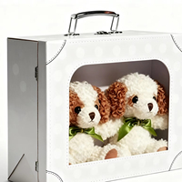 Caja de embalaje de juguete para niños con diseño personalizado reciclable Maleta de cartón de lujo Regalo con transparente
