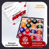 Hot Selling Korean Blue Diamond TV-Ball 57,2mm Harz Langlebige benutzer definierte Pool bälle Billard kugel für 16-teiliges Set