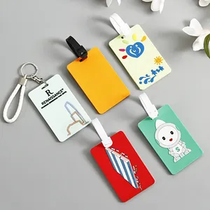 Travel Accessories Custom Printing And Engraving Luggage Tag Promotional Soft Rubber Pvc Baggage Luggage Tag