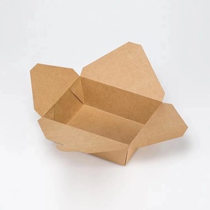Porta via cibo 100% scatola di carta kraft usa e getta personalizzata carta biodegradabile - Product Image 2