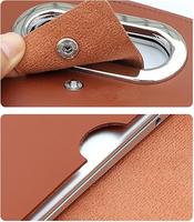 Sacoche en cuir pour ordinateur portable, mallette artisanale en cuir à bandoulière, compatible avec les ordinateurs portables/tablettes de 13,3/14,1 pouces, logo personnalisé