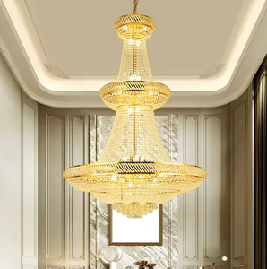 Zeal <b>Lighting</b> Project <b>Decoration</b> Showroom Large Luxury Long Crystal Chandelier for High Ceiling - Product Image 3