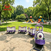 JINFUDA Train électrique orbital de haute qualité en FRP pour enfants, pour parc d'attractions