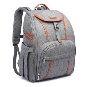 กระเป๋าเป้สะพายหลังผ้าอ้อมเด็กคุณแม่,กระเป๋าเก็บขวดนมมีฉนวนเก็บความเย็นแบบ Usb ทันสมัย - Product Image 2