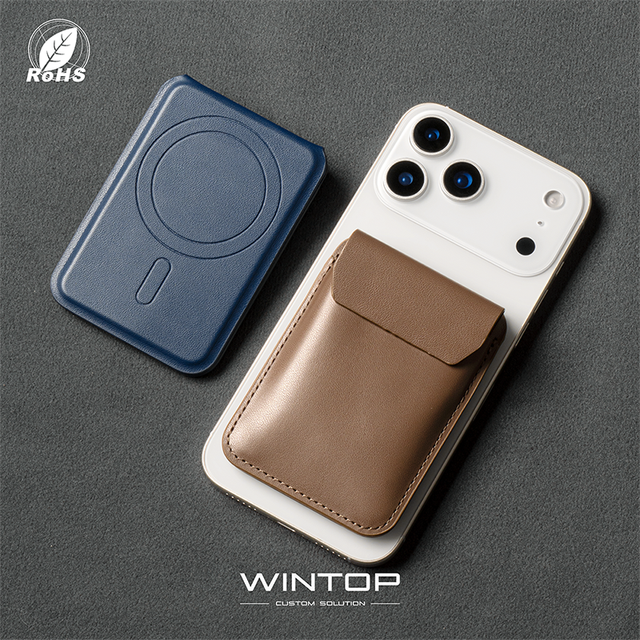 WinTop PU Leather Magnetic Card Holder for 17/16/15/14/13/12 Plus Pro Max & Mobile Phones