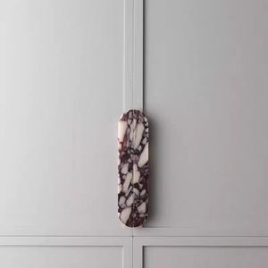 Porta mobili in marmo manico di lusso Calacatta Viola bianco verde <span class=keywords><strong>onice</strong></span> giada marmo manico Vintage pomello negozio decorazione per la casa - Product Image 4