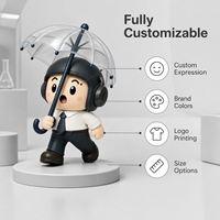 WEIYANTOYS, figurine d'action en vinyle de mascotte d'entreprise OEM, conception personnalisée gratuite, jouet de dessin animé, faible MOQ, figurine d'action mignonne pour collectionneurs