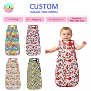 Gigoteuse Bébé Personnalisable en <span class=keywords><strong>Fibre</strong></span> de Bambou Douce, Sans Manches, avec Fermeture Éclair, Anti-Coup de Pied - Product Image 2