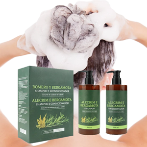 Ensemble de soins capillaires à l'essence d'herbes de romarin HectorYun, shampooing et <span class=keywords><strong>après</strong></span>-shampooing pour une croissance rapide des <span class=keywords><strong>cheveux</strong></span> et un renforcement du cuir chevelu, duo de 500 ml - Product Image 2