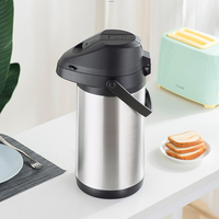 Distributeur de café pompe à air 12 -24 heures chaleur rétention du froid en acier inoxydable thermos à eau pot à café avec poignée