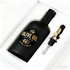 Empty100ml 200ml 375ml 500ml 750ml 1L 마라스카 벌크 올리브 오일 유리 병 드레싱 소스 용 나무 코르크 병 - Product Image 1