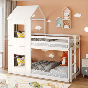 Letto <span class=keywords><strong>Montessori</strong></span> casa singola per bambini letto per bambini in legno massello di pino letto a castello per bambini in legno - Product Image 1