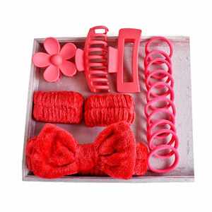 ชุดยางรัดผมซุปเปอร์ซับน้ำสำหรับขายส่ง พร้อมปักโลโก้ตามสั่ง ที่คาดผม ที่รัดข้อมือ ที่คาดผมสำหรับล้างหน้า กิ๊บหนีบผม สำหรับเป็นของขวัญสำหรับเด็กผู้หญิง - Product Image 6