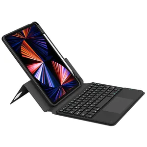 Adecuado para IIPad 10th Generation (10,9 pulgadas) Teclado Bluetooth Apple Funda protectora de silicona magnética Teclado inalámbrico