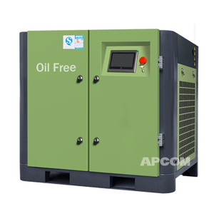 APCOM คอมเพรสเซอร์แอร์แบบสกรูที่ไม่มีน้ำมันหล่อลื่นในน้ำ7.5kW 15kW 75kW 37kW คอมเพรสเซอร์ปราศจากน้ำมัน160kW ท่อน้ำมัน - Product Image 1