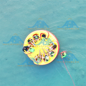 Bote Inflable Giratorio Disco UFO Volador Remolcable para Agua, Tubo Inflable Giratorio Disco, Tumbona Giratoria <span class=keywords><strong>Galaxy</strong></span> Twister - Product Image 2