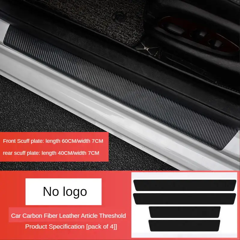Car Door Sill Anti kick Sticker Scuff Anti Scratch Carbon Fiber Auto Door Stickers 3D Car Door Threshold Protector