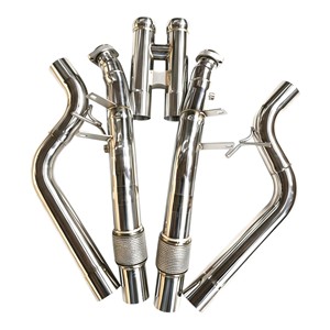 Downpipe de performance Vortex SS304 pour Mercedes Benz S63 AMG W222 C217 M157 5.5L V8 Biturbo, kit de tuyau avant à haut débit H-Pipe - Product Image 1