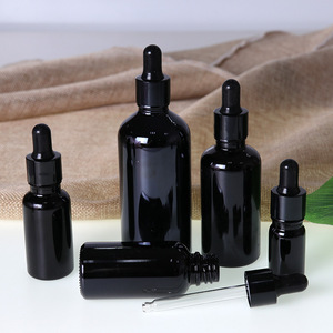 Botol Pipet Tetes Kaca Hitam Matte 10ml 15ml 30ml 50ml 100ml untuk Minyak Atsiri dan Kosmetik - Product Image 1