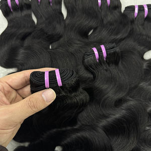 Extensions de cheveux humains vierges cambodgiens, ondulation naturelle, couleur naturelle, texture épaisse, cuticules alignées, double trame machine - Product Image 5