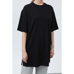 T-shirt long ample pour femme - 40009TSH - NOIR - Product Image 2