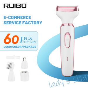 Depiladora Corporal Eléctrica para Mujer, Impermeable, Kit de Aseo Femenino con Carga USB, Recortadora de Bikini sin Dolor, Recortadora de Cejas y <span class=keywords><strong>Nariz</strong></span> - Product Image 1