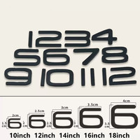 Set Angka 1-12 Emas Hitam Lebih Tebal Stiker Akrilik Kayu Walnut Angka Arab