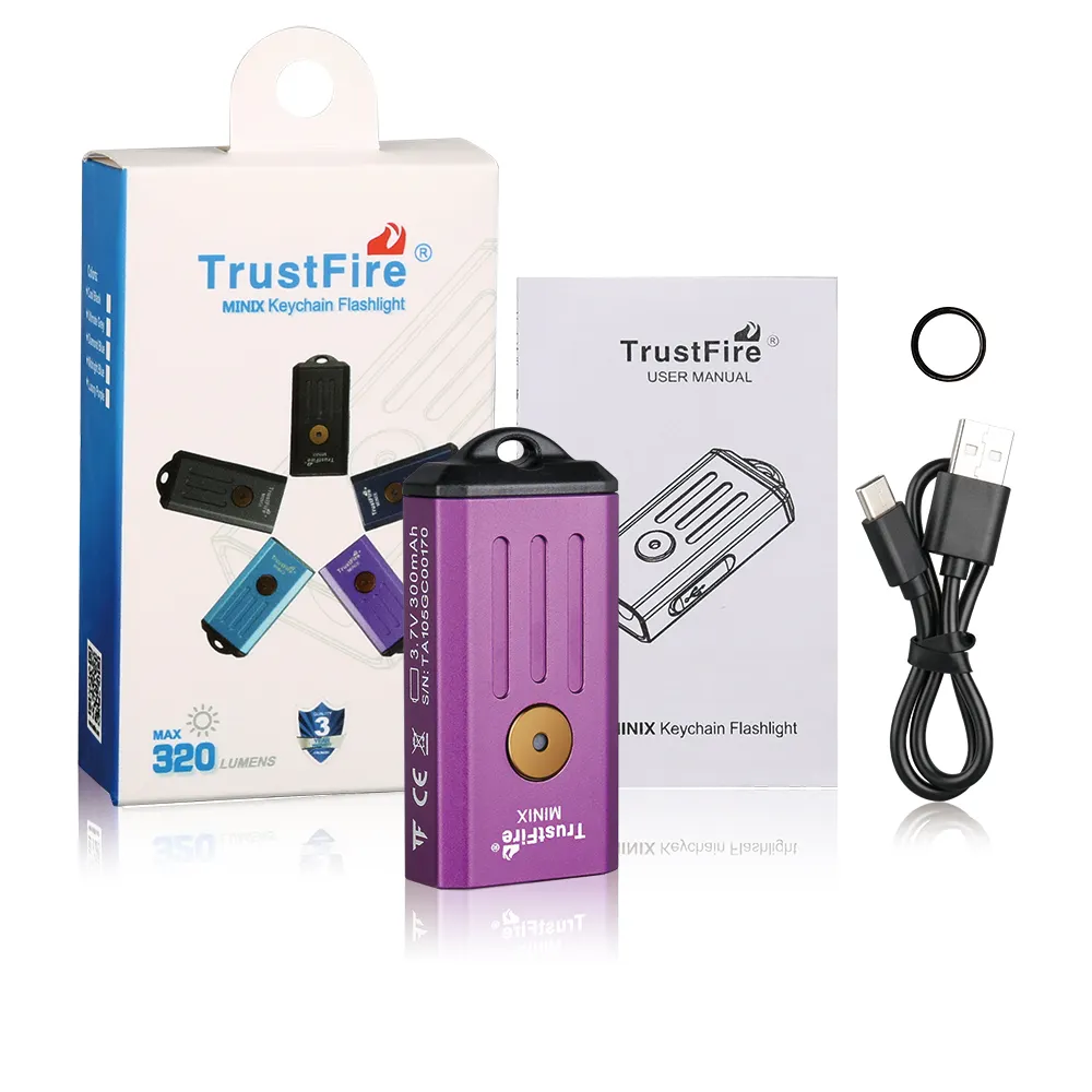 Trustfire Flashlight Cute Mini 320Lm Led Flashlight Portable Work Light Minix Pocket Usb Money Checking Uv Light
