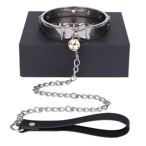 Collar de Cuero y Metal para Mujer, Collares Eróticos con Cadena, BDSM, Bondage, Juegos para Adultos, Juguetes Sexuales para Parejas, Juguetes Sexuales para Hombres - Product Image 1