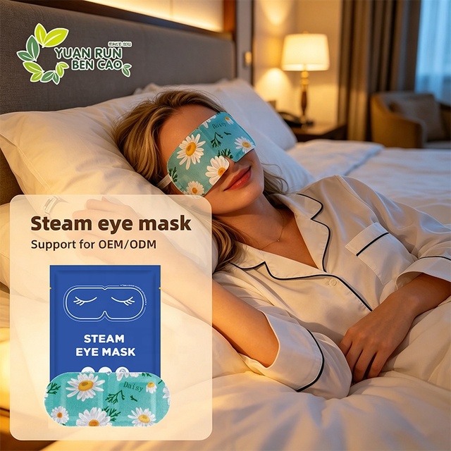 Private Label Instant Steam Warming Hot Compress Disposable Sleeping Self Heating Steam Eye Masks Patch