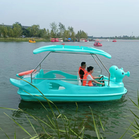 Dernière conception de bateau d'amusement aquatique parc aquatique électrique bateau en fibre de verre équipement de jeu bateau à vendre