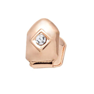 Grillz glacé en or et argent avec diamant bijoux <span class=keywords><strong>de</strong></span> corps Hip Hop à <span class=keywords><strong>dent</strong></span> unique pour hommes et femmes grand rappeur Halloween <span class=keywords><strong>Vampire</strong></span> cadeau - Product Image 3