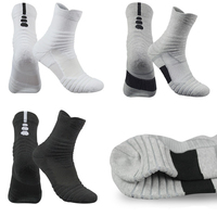 Chaussettes de basket-ball personnalisées de bonne qualité Chaussettes de basket-ball à tube moyen Chaussettes Elite Basketball