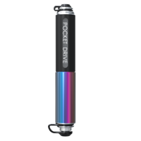Pompe à vélo de poche BOMB 50-80 PSI, compatible Presta et Schrader, légère, en aluminium CNC, étanche et durable