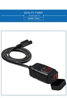 Chargeur de téléphone pour moto, étanche, double QC3.0, charge rapide USB 12V, voltmètre, interrupteur de mise hors tension