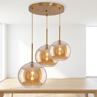 Lustre en verre décoratif moderne pour hôtel, villa, restaurant, bar, café, éclairage de plafond intérieur