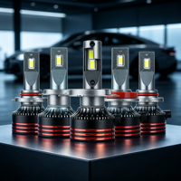 Ampoule de phare LED JHS pour voiture, double puce, refroidissement par ventilateur, lumière blanche 6000K, Plug and Play, pour voiture 12V, SUV, moto