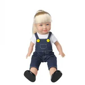 Muñeca de goma personalizada para niños, juguetes realistas, bonitos, de 12 pulgadas, ojos grandes, piel blanca, accesorios de PVC, venta al por mayor