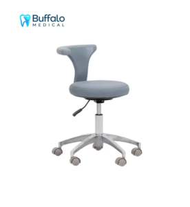 Sgabello Dentistico Regolabile Buffalo, Sedia Girevole in Pelle PU per Cliniche Odontoiatriche - Product Image 3