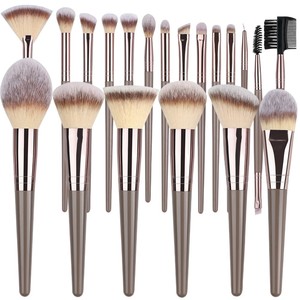 Set de Brochas de Maquillaje con Bolsa, 20 Piezas, Kit de Herramientas de Belleza Profesional para Base, <span class=keywords><strong>Sombra</strong></span> de Ojos y Rubor - Product Image 1