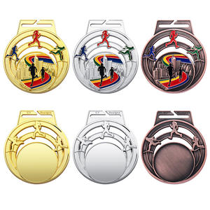 Plaques métalliques plaquées argent 3D personnalisées pour le football, le basketball, le taekwondo, le marathon, les sports scolaires, les diplômes de fin d'études - Product Image 4