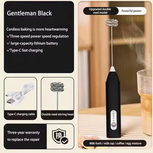 USB sạc điện Frother xách tay máy xay sinh tố cho nhà cà phê & trà sữa tự động Mixer & Steamer vật liệu nhựa - Product Image 2