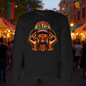 T-shirt à manches longues Hbcu, design du mois de la histoire noire pour femmes et hommes - Product Image 3