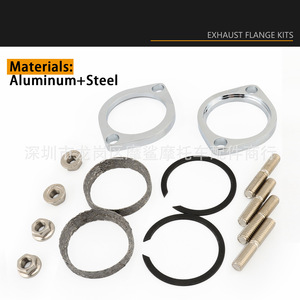 Kit de Brida de Escape Moshark de 48.9 mm (1.92 pulgadas) para Conexión de Tubo de Motocicleta Harley Big Twin, Junta de Sellado - Product Image 2