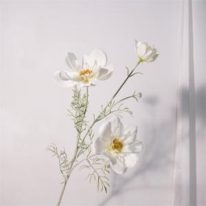 Venta al por mayor de suministro de fábrica Artificial Faux <span class=keywords><strong>Cosmos</strong></span> <span class=keywords><strong>Bipinnatus</strong></span> Flower Long Stick Plastic Silk Floral Decor para Home Party Wedding - Product Image 1